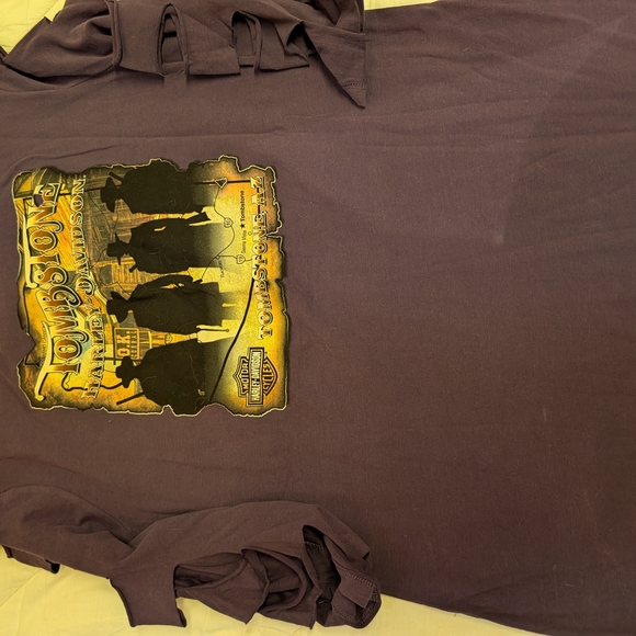 Harley-Davidson Women's Black and Purple Short Sleeve Tees - Picture 8 of 9